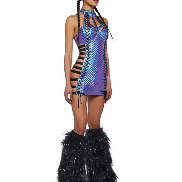 Rude Awakening Mini Dress - Blue | Club Exx | Size XS | Perfect for Festivals - Picture 8 of 8